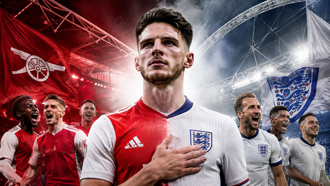 Rice đang là "linh hồn" của cả Arsenal lẫn ĐT Anh