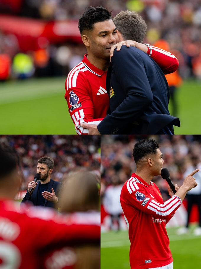Casemiro đã nói lời chia tay với CĐV MU ở trận gặp Nottingham - Ảnh: @ManUtd