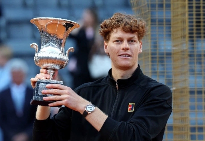 Sinner hoàn tất Career Golden Masters ở Rome. Ảnh: ATP