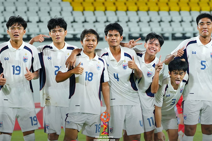 U19 Thái Lan thắng tiếp ở lượt 2 giải U19 Đông Nam Á 2026 