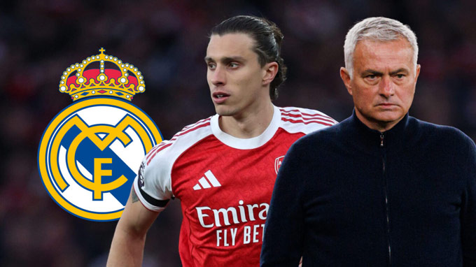 HLV Jose Mourinho đang yêu cầu Real Madrid chiêu mộ Calafiori của Arsenal