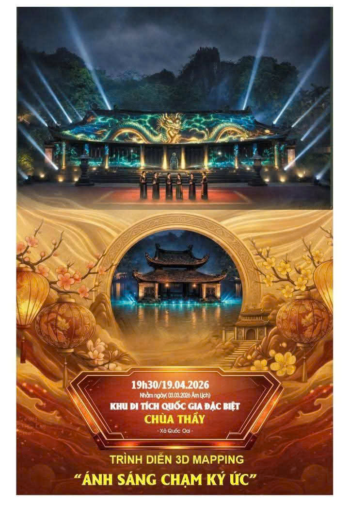 Lễ hội Chùa Thầy 2026: Chạm miền ký ức với chương trình nghệ thuật đặc sắc kết hợp với công nghệ 3D Mapping hiện đại 3